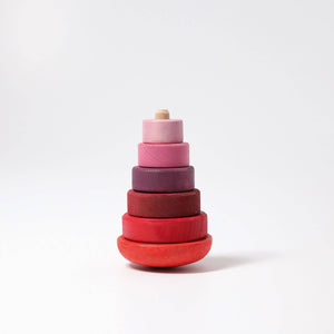 GRIMM'S wobbly stacking tower, pink - playhao - Toy Shop Singapore
