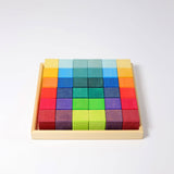 GRIMM'S square, 36 cubes, rainbow (Rainbow Mosaic) - playhao - Toy Shop Singapore