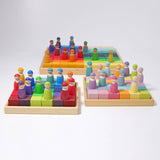 GRIMM'S square, 36 cubes, rainbow (Rainbow Mosaic) - playhao - Toy Shop Singapore