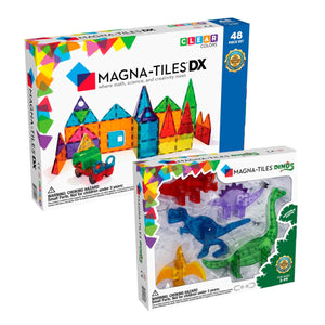 BUNDLE MAGNA-TILES Starter Dino 5 piece with Classic Clear Colour 48 piece (Usual Price: $229.80)