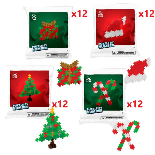 PLUS-PLUS PBN Christmas Decor display/ 48 Party Packs (Usual Price: $379.20)