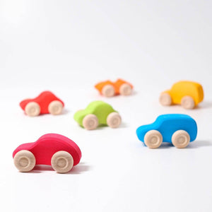 GRIMM'S Colored Wooden Cars / 6 Cars, Colored - playhao - Toy Shop Singapore