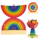GRIMM'S Stacking Tower Rainbow - playhao - Toy Shop Singapore