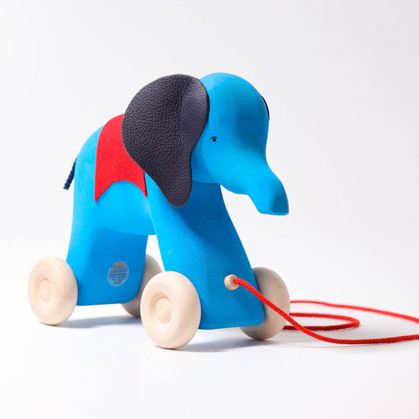 GRIMM'S Elephant Pull Along Blue