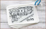 COLOUR ME MATS Passenger & Logistics Vehicles (Colouring Mat Bundle) - playhao - Toy Shop Singapore
