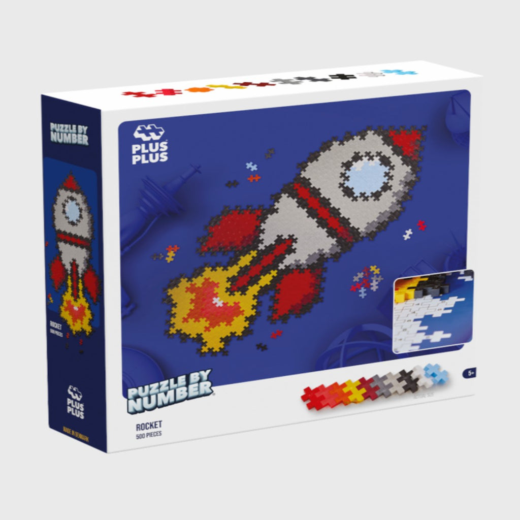 PLUS-PLUS Puzzle By Number Rocket 500pcs | playhao - Toy Shop Singapore