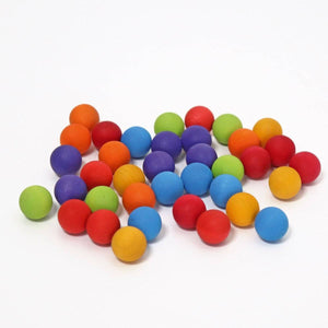 GRIMM'S Small Wooden Marbles / 20mm Rainbow Colours