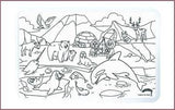COLOUR ME MATS Arctic Expedition (Colouring Mat only) - playhao - Toy Shop Singapore