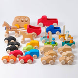 GRIMM'S Colored Wooden Cars / 6 Cars, Colored - playhao - Toy Shop Singapore