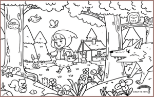 COLOUR ME MATS Little Red Riding Hood (Colouring Mat Only) - playhao - Toy Shop Singapore