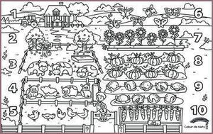 COLOUR ME MATS 123 Counting Farm (Colouring Mat Bundle) - playhao - Toy Shop Singapore