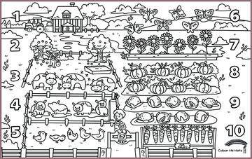 COLOUR ME MATS 123 Counting Farm (Colouring Mat Bundle) - playhao - Toy Shop Singapore