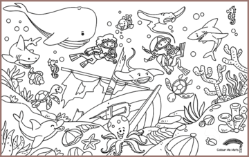 COLOUR ME MATS Deep Blue Sea (Colouring Mat Bundle) - playhao - Toy Shop Singapore