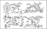 COLOUR ME MATS Land of Dinosaurs (Colouring Mat Bundle) - playhao - Toy Shop Singapore