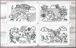 COLOUR ME MATS Magical Unicorns & Fairies (Colouring Mat Bundle) - playhao - Toy Shop Singapore