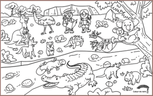 COLOUR ME MATS Outback Wander (Colouring Mat Bundle) - playhao - Toy Shop Singapore