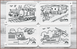 COLOUR ME MATS Passenger & Logistics Vehicles (Colouring Mat Bundle) - playhao - Toy Shop Singapore