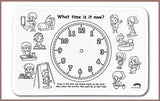 COLOUR ME MATS Telling Time (Colouring Mat Bundle) - playhao - Toy Shop Singapore