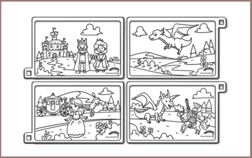 COLOUR ME MATS The Princess and the Dragon (Colouring Mat Bundle) - playhao - Toy Shop Singapore