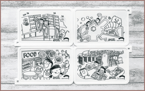 COLOUR ME MATS Timmy & Tammy Around Our Neighbourhood (Colouring Mat Bundle) - playhao - Toy Shop Singapore