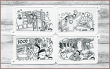 COLOUR ME MATS Timmy & Tammy Around Our Neighbourhood (Colouring Mat Bundle) - playhao - Toy Shop Singapore