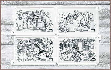 COLOUR ME MATS Timmy & Tammy Around Our Neighbourhood (Colouring Mat Bundle) - playhao - Toy Shop Singapore