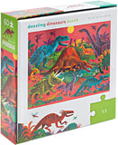 CROCODILE CREEK 60-Pc Foil Puzzle - Dazzling Dinosaurs - playhao - Toy Shop Singapore