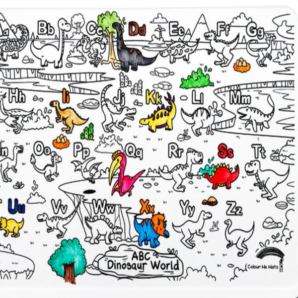 COLOUR ME MATS ABC Dinosaur World (colouring Mat Bundle) - playhao - Toy Shop Singapore