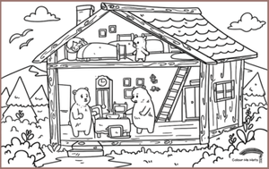 COLOUR ME MATS Goldilocks and the Three Bears (Colouring Mat Only) - playhao - Toy Shop Singapore