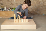 GRAPAT Cups Natural with lid - 6 Natural Wood - playhao - Toy Shop Singapore