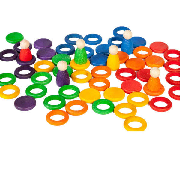 GRAPAT Nins, rings & coins - Rainbow - playhao - Toy Shop Singapore