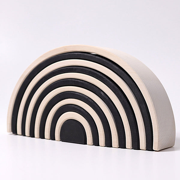 GRIMM'S 12 Piece Rainbow Large Monochrome / Tunnel - playhao - Toy Shop Singapore