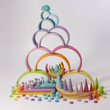 GRIMM'S 12 Piece Rainbow Large Pastel / Tunnel - playhao - Toy Shop Singapore