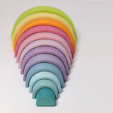 GRIMM'S 12 Piece Rainbow Large Pastel / Tunnel - playhao - Toy Shop Singapore