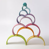 GRIMM'S 12 Piece Rainbow Large Pastel / Tunnel - playhao - Toy Shop Singapore