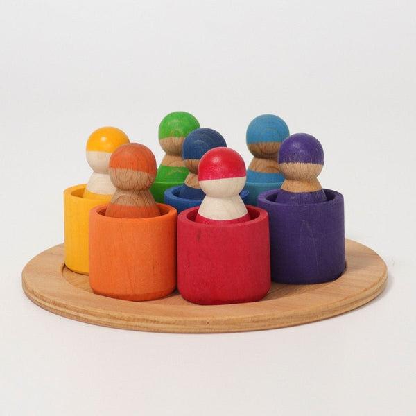 GRIMM'S 7 Rainbow Friends in Bowls. - playhao - Toy Shop Singapore