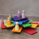 GRIMM'S Building Boards, rainbow , 11 pieces - playhao - Toy Shop Singapore