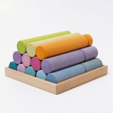 GRIMM'S Large Building Rollers Pastel - playhao - Toy Shop Singapore