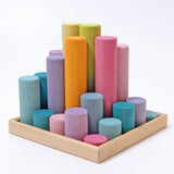 GRIMM'S Large Building Rollers Pastel - playhao - Toy Shop Singapore