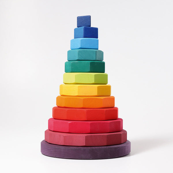 GRIMM'S Large Geometrical Stacking Tower - playhao - Toy Shop Singapore