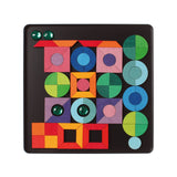GRIMM'S mini magnetic Puzzle Triangle, Square, Circle with Sparkling Parts - playhao - Toy Shop Singapore