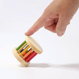 GRIMM'S mini rolling wheel with bells, rainbow colours - playhao - Toy Shop Singapore
