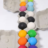 GRIMM'S Rainbow Balls / 6 Wooden Balls, Rainbow - playhao - Toy Shop Singapore