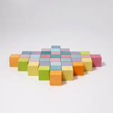 GRIMM'S Square, 36 Cubes, pastel - playhao - Toy Shop Singapore