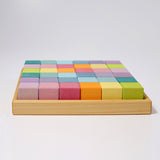 GRIMM'S Square, 36 Cubes, pastel - playhao - Toy Shop Singapore