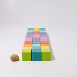 GRIMM'S Square, 36 Cubes, pastel - playhao - Toy Shop Singapore