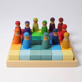 GRIMM'S square, 36 cubes, rainbow (Rainbow Mosaic) - playhao - Toy Shop Singapore