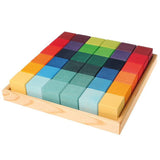 GRIMM'S square, 36 cubes, rainbow (Rainbow Mosaic) - playhao - Toy Shop Singapore