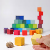 GRIMM'S square, 36 cubes, rainbow (Rainbow Mosaic) - playhao - Toy Shop Singapore