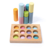 GRIMM'S Stacking Game Small Pastel Rollers - playhao - Toy Shop Singapore